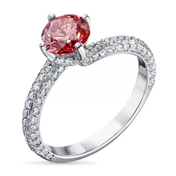 Кольцо из белого золота с бриллиантами э0912кц08210006