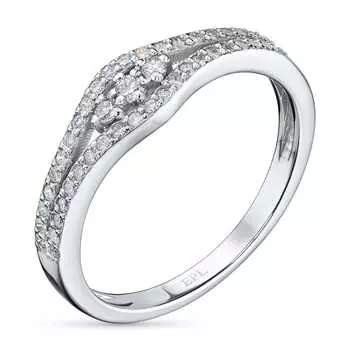 Кольцо из белого золота с бриллиантами э0901кц04220119