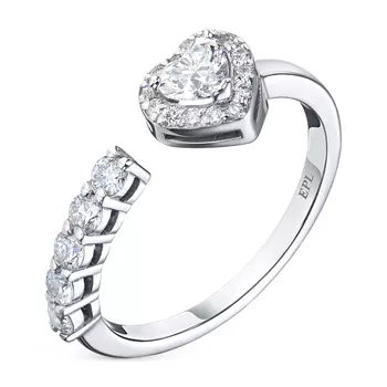 Кольцо из белого золота с бриллиантами э0901кц06220302