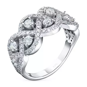 Кольцо из белого золота с бриллиантами э0901кц07210606