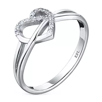 Кольцо из белого золота с бриллиантами э0901кц08211017