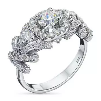 Кольцо из белого золота с бриллиантами э0901кц04220918