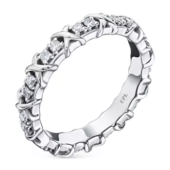 Кольцо из белого золота с бриллиантами э0901кц03220603