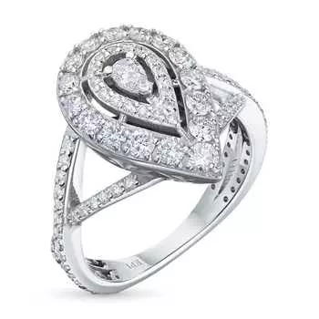 Кольцо из белого золота с бриллиантами э0901кц10200606