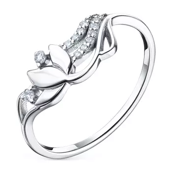 Кольцо из белого золота с бриллиантами э0901кц04211010