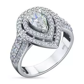 Кольцо из белого золота с бриллиантами э2101кц09200935