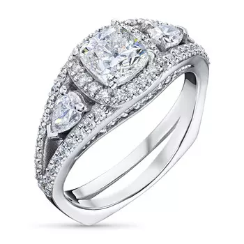 Кольцо из белого золота с бриллиантами э0901кц04210606