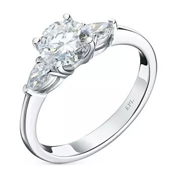 Кольцо из белого золота с бриллиантами э0901кц06220603