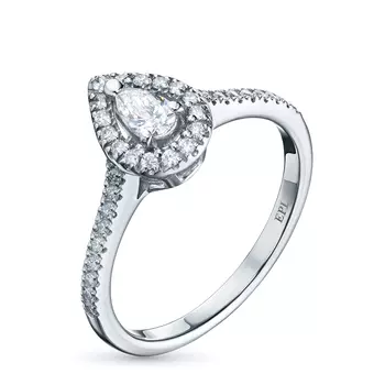 Кольцо из белого золота с бриллиантами э0901кц06220609