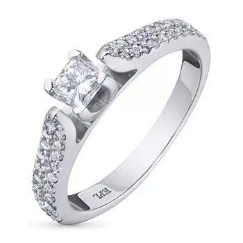 Кольцо из белого золота с бриллиантами э0901кц09172000