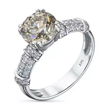 Кольцо из белого золота с бриллиантами э0901кц08220605