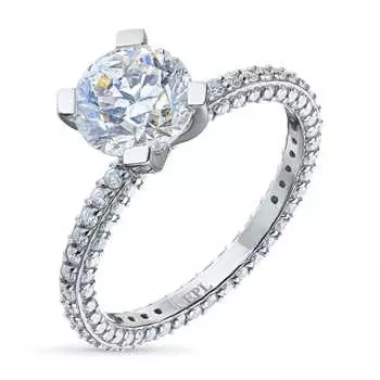 Кольцо из белого золота с бриллиантами э4001кц12220379