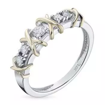 Кольцо из белого золота с бриллиантами э4101кц11210107