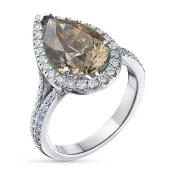 Кольцо из белого золота с бриллиантами э0901кц04220605