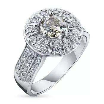 Кольцо из белого золота с бриллиантами э0901кц04201484