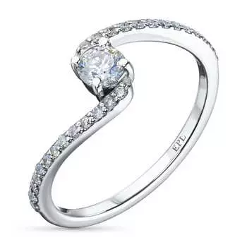 Кольцо из белого золота с бриллиантами э0901кц03220307