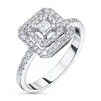 Кольцо из белого золота с бриллиантами э0901кц09191170