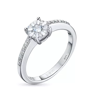 Кольцо из белого золота с бриллиантами э4001кц11210311