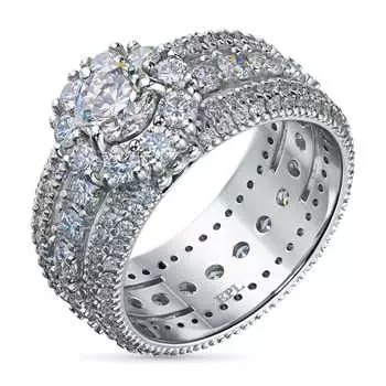 Кольцо из белого золота с бриллиантами э4001кц12220380