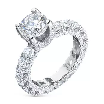 Кольцо из белого золота с бриллиантами э0901кц09210604