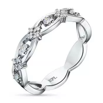 Кольцо из белого золота с бриллиантами э0901кц06220351