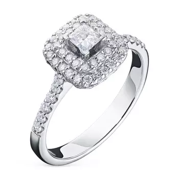 Кольцо из белого золота с бриллиантами э0901кц10191070