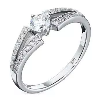 Кольцо из белого золота с бриллиантами э0901кц03220006