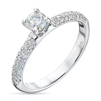 Кольцо из белого золота с бриллиантами э0901кц10200951