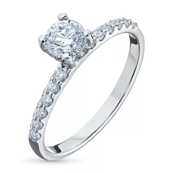 Кольцо из белого золота с бриллиантами э4001кц06165100