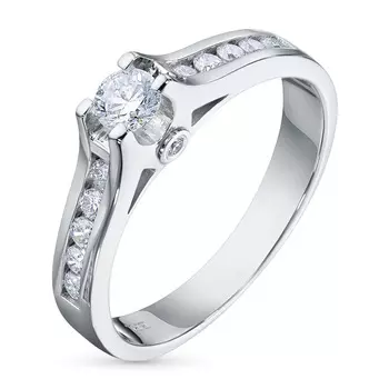 Кольцо из белого золота с бриллиантами э4001кц09183300