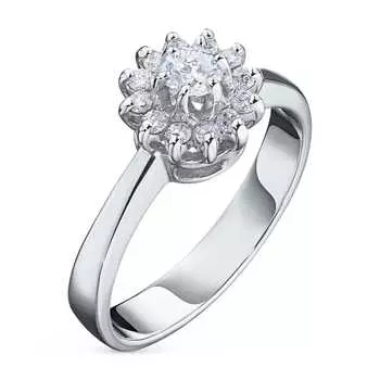 Кольцо из белого золота с бриллиантами э4001кц04202942