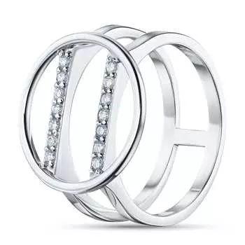 Кольцо из белого золота с бриллиантами э0901кц11200502