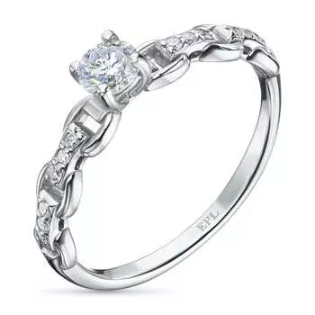 Кольцо из белого золота с бриллиантами э0901кц05210651