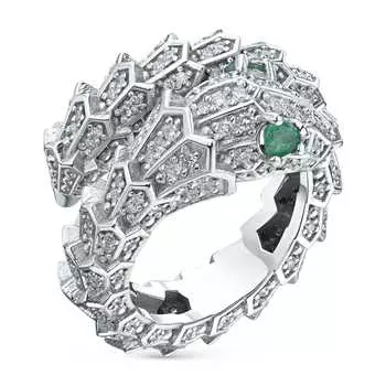 Кольцо из белого золота с бриллиантами э0938кц03220451