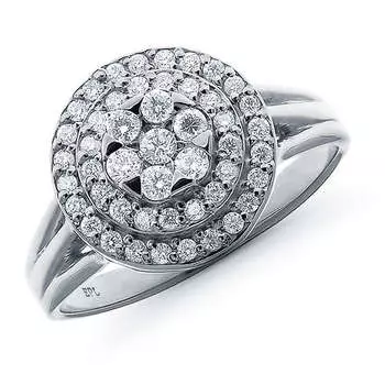 Кольцо из белого золота с бриллиантами э4701кц06110700