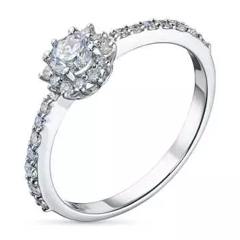 Кольцо из белого золота с бриллиантами э4701кц04201417