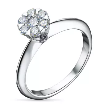 Кольцо из белого золота с бриллиантами э4701кц06183200