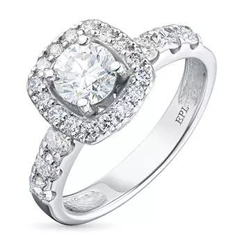 Кольцо из белого золота с бриллиантами э4701кц08167300