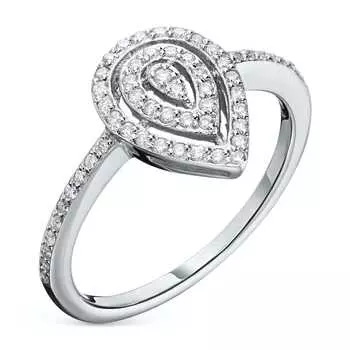 Кольцо из белого золота с бриллиантами э0901кц08210008