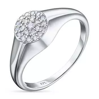 Кольцо из белого золота с бриллиантами э4001кц04220003