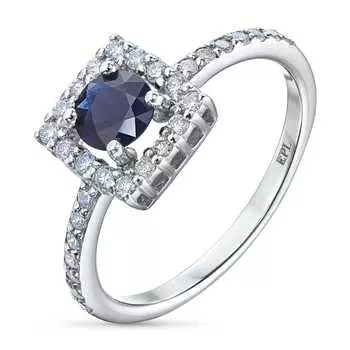 Кольцо из белого золота с бриллиантами э0937кц11210456