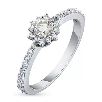 Кольцо из белого золота с бриллиантами э4001кц04201417