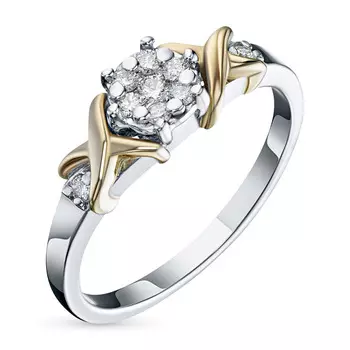 Кольцо из белого золота с бриллиантами э4801кц02203650