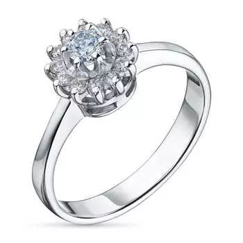 Кольцо из белого золота с бриллиантами э4701кц04202942