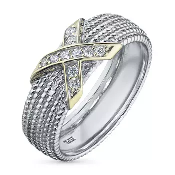 Кольцо из белого золота с бриллиантами э4801кц08184300