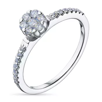 Кольцо из белого золота с бриллиантами э4701кц09181200