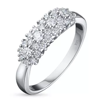 Кольцо из белого золота с бриллиантами э4701кц10170100