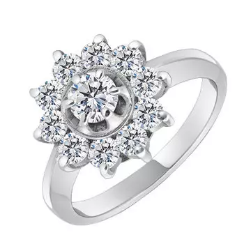 Кольцо из белого золота с бриллиантами э0901кц07145000