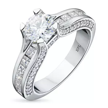 Кольцо из белого золота с бриллиантами э0901кц09172800