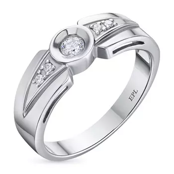 Кольцо из белого золота с бриллиантами э0901кц03081600